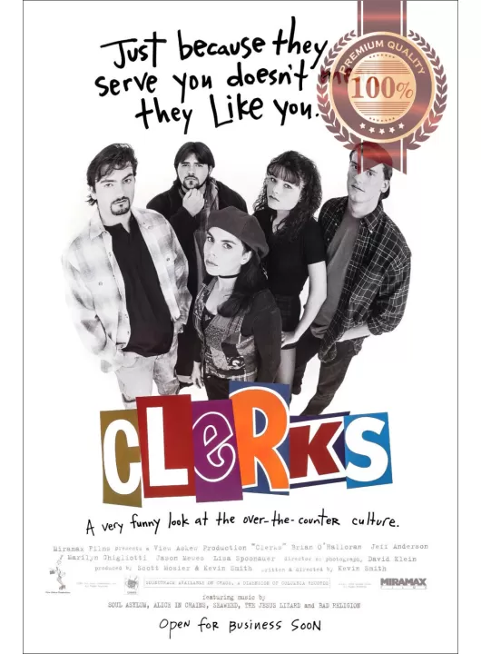 CLERKS 1994 90s ORIGINAL OFFICIAL CINEMA MOVIE FILM PRINT PREMIUM POSTER