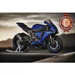 YAMAHA R1 BLUE MOTOR BIKE MOTORBIKE SUPERBIKE ROADBIKE PRINT PREMIUM POSTER