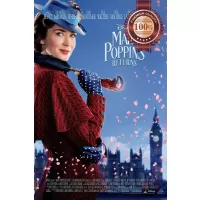 MARY POPPINS RETURNS 2018 OFFICIAL ORIGINAL CINEMA MOVIE PRINT PREMIUM POSTER