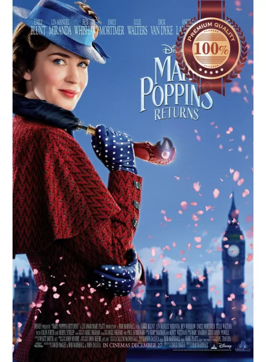 MARY POPPINS RETURNS 2018 OFFICIAL ORIGINAL CINEMA MOVIE PRINT PREMIUM POSTER MARY POPPINS RETURNS 2018 OFFICIAL ORIGINAL CINEMA MOVIE PRINT PREMIUM POSTER