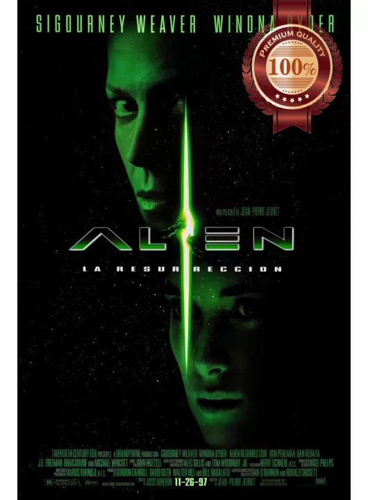ALIEN RESURRECTION 1997 90s ORIGINAL CINEMA MOVIE FILM PRINT PREMIUM POSTER ALIEN RESURRECTION 1997 90s ORIGINAL CINEMA MOVIE FILM PRINT PREMIUM POSTER