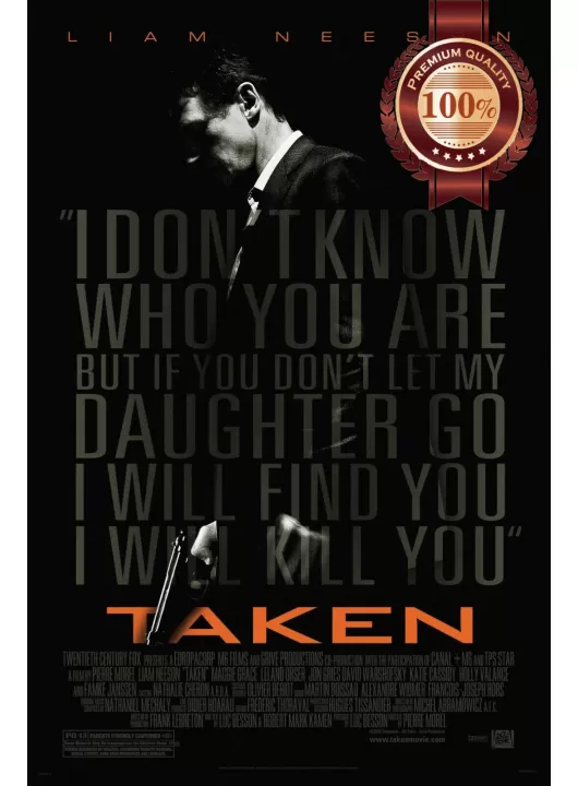 TAKEN LIAM NEESON ORIGINAL OFFICIAL CINEMA MOVIE FILM PRINT PREMIUM POSTER