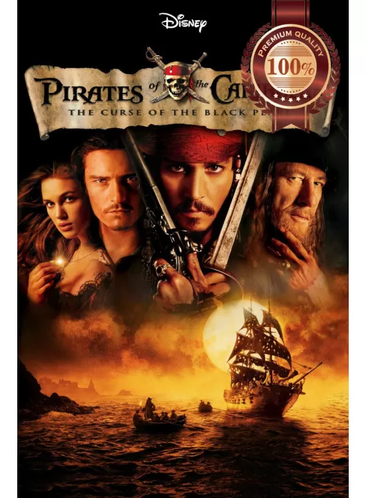 PIRATES OF THE CARIBBEAN CURSE OF BLACK THE PEARL 2003 MOVIE PRINT PREMIUM POSTER