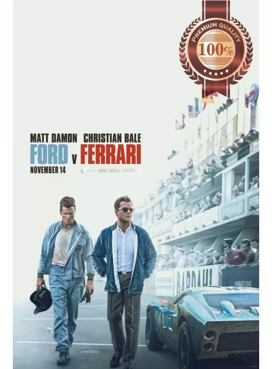 FORD V FERRARI VS 2019 OFFICIAL ORIGINAL CINEMA MOVIE PRINT PREMIUM POSTER