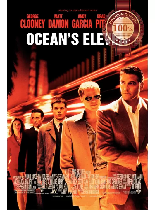 OCEANS ELEVEN 11 2001 ORIGINAL CINEMA MOVIE FILM ART PRINT PREMIUM POSTER
