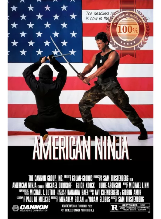 AMERICAN NINJA 1985 80s ORIGINAL OFFICIAL CINEMA MOVIE FILM PRINT PREMIUM POSTER