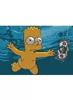 NEVERMIND SIMPSONS BABY BART SWIMING NIRVANA WALL ART PRINT PREMIUM POSTER