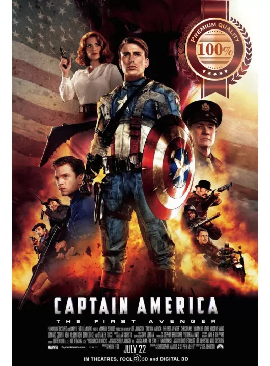 CAPTAIN AMERICA THE FIRST AVENGER MOVIE ORIGINAL CINEMA PRINT PREMIUM POSTER
