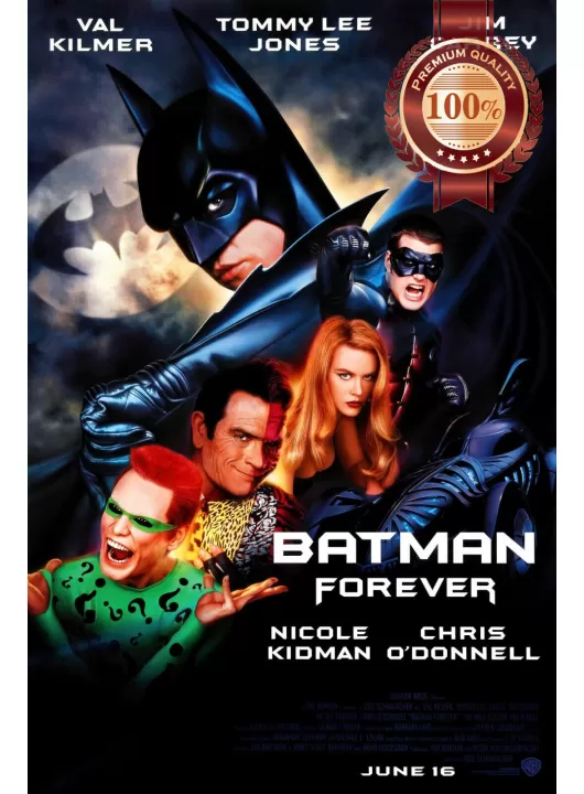 BATMAN FOREVER 1995 90s OFFICIAL ORIGINAL CINEMA FILM MOVIE PRINT PREMIUM POSTER