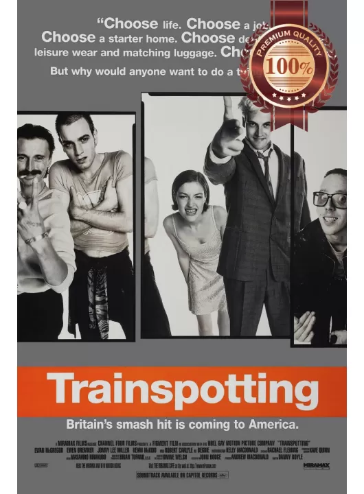 TRAINSPOTTING 1996 90s OFFICIAL ORIGINAL CINEMA MOVIE PRINT PREMIUM POSTER TRAINSPOTTING 1996 90s OFFICIAL ORIGINAL CINEMA MOVIE PRINT PREMIUM POSTER