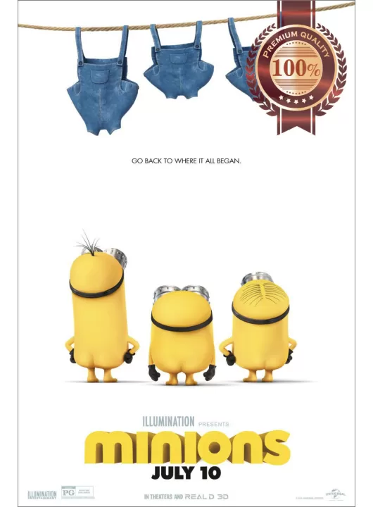 MINIONS 2015 THE ORIGINAL OFFICIAL CINEMA FILM MOVIE PRINT PREMIUM POSTER