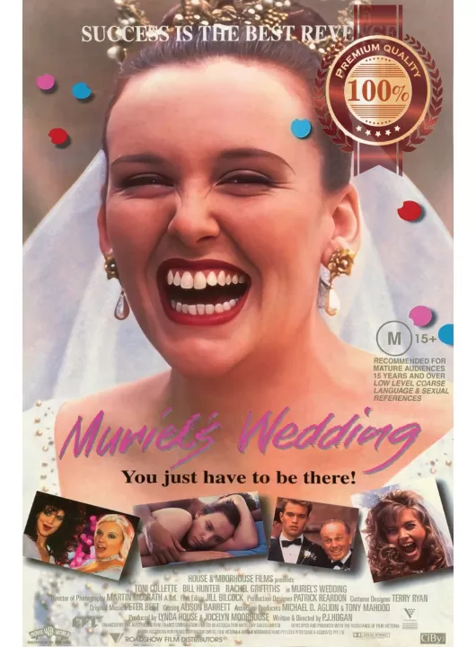 MURIELS WEDDING 1994 V2 90s ORIGINAL AUS MOVIE FILM CINEMA PRINT PREMIUM POSTER MURIELS WEDDING 1994 V2 90s ORIGINAL AUS MOVIE FILM CINEMA PRINT PREMIUM POSTER