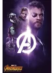 INFINITY WAR HEROES PURPLE AVENGERS CINEMA MOVIE FILM PRINT PREMIUM POSTER