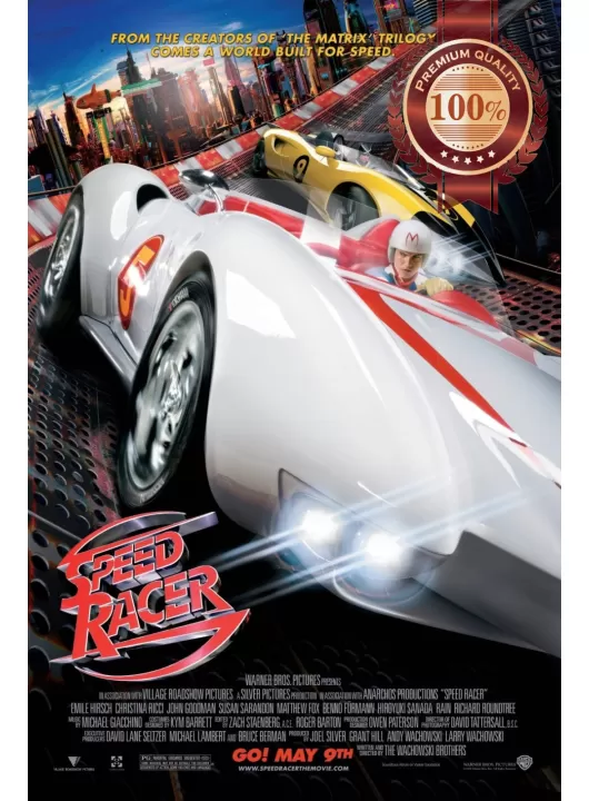 SPEED RACER 2008 LIVE ACTION ORIGINAL MOVIE CINEMA PRINT PREMIUM POSTER SPEED RACER 2008 LIVE ACTION ORIGINAL MOVIE CINEMA PRINT PREMIUM POSTER
