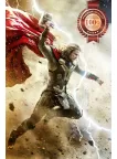 THOR FLYING WITH HAMMER LIGHTNING HOME DECOR ORIGINAL PRINT PREMIUM POSTER