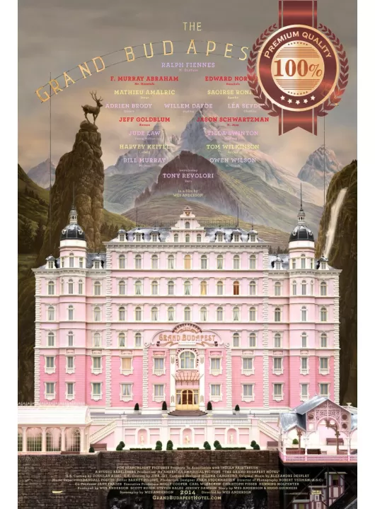 THE GRAND BUDAPEST HOTEL 2014 ORIGINAL CINEMA FILM MOVIE PRINT PREMIUM POSTER