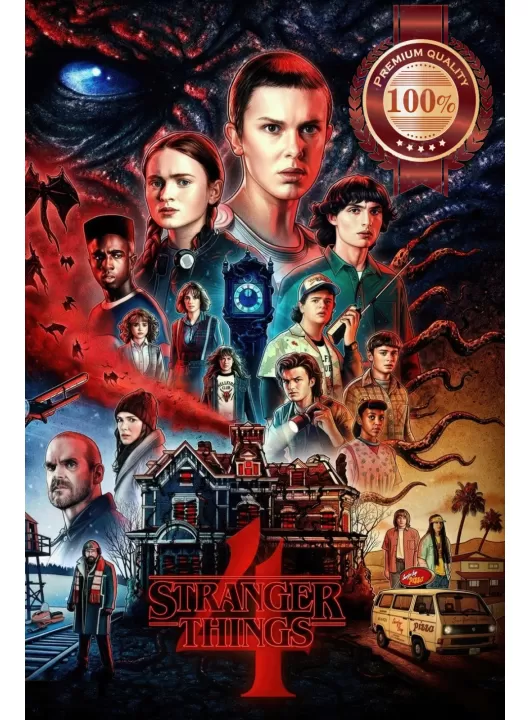 STRANGER THINGS SEASON 4 ORIGINAL ART CAST TV SERIES SHOW PRINT PREMIUM POSTER STRANGER THINGS SEASON 4 ORIGINAL ART CAST TV SERIES SHOW PRINT PREMIUM POSTER
