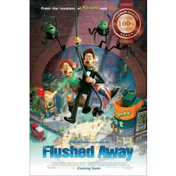 FLUSHED AWAY 2006 ORIGINAL OFFICIAL CINEMA MOVIE FILM PRINT PREMIUM POSTER
