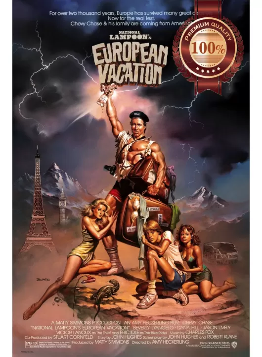 NATIONAL LAMPOONS EUROPEAN VACATION 1985 80 ORIGINAL CINEMA PRINT PREMIUM POSTER NATIONAL LAMPOONS EUROPEAN VACATION 1985 80 ORIGINAL CINEMA PRINT PREMIUM POSTER