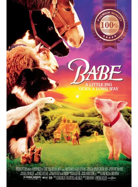 BABE 1995 90s ORIGINAL OFFICIAL CINEMA MOVIE FILM PRINT PREMIUM POSTER