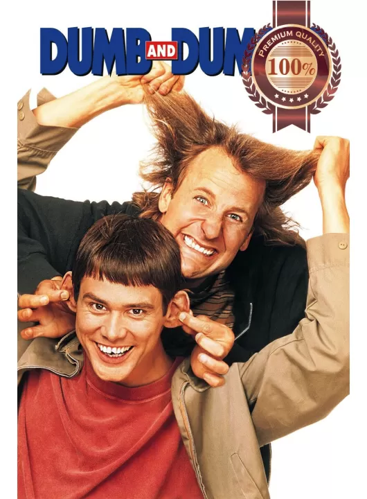 DUMB AND & DUMBER JIM CARREY 1994 90s ORIGINAL MOVIE CINEMA PRINT PREMIUM POSTER